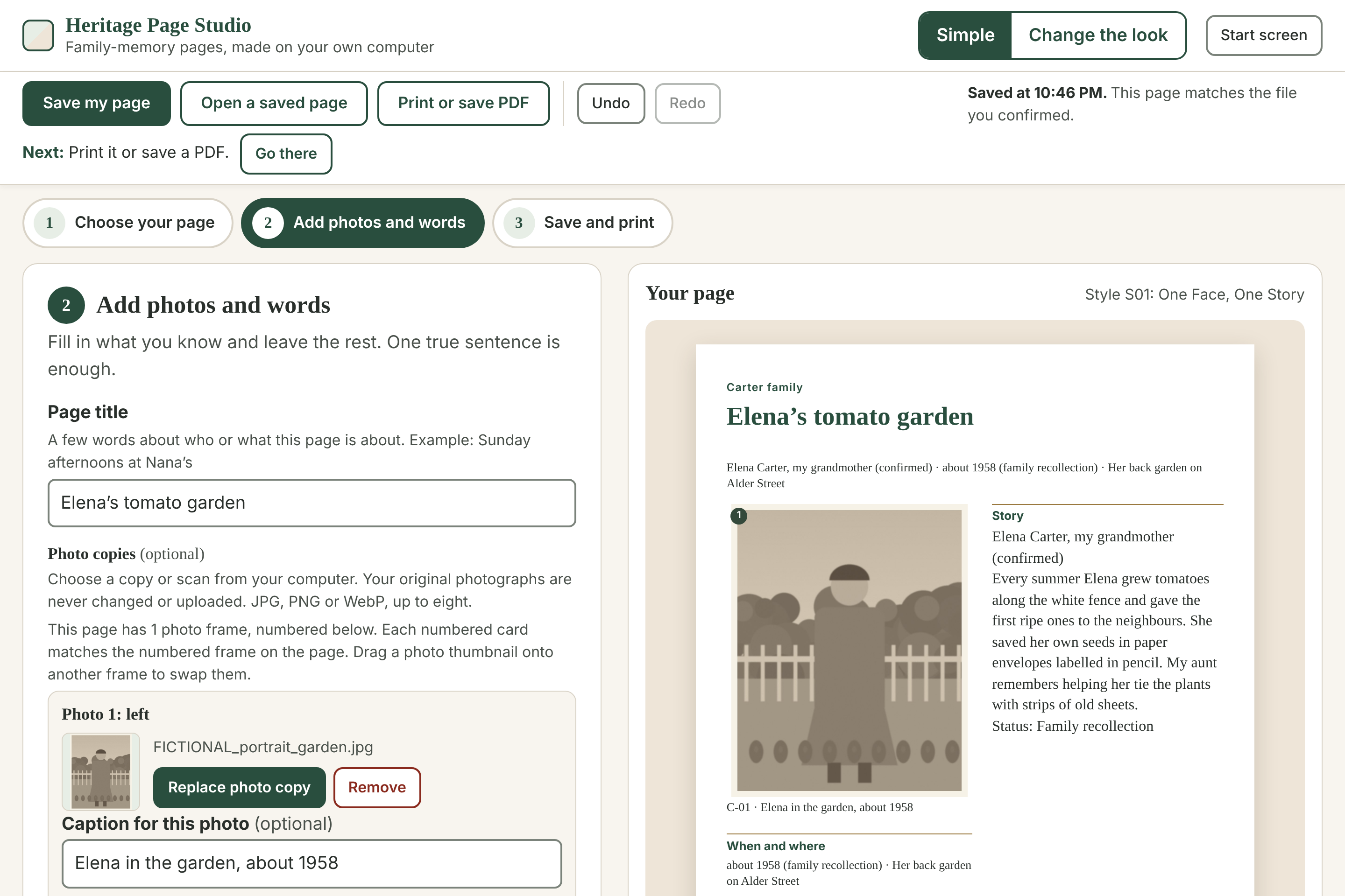 Offline page builder preview from the actual toolkit